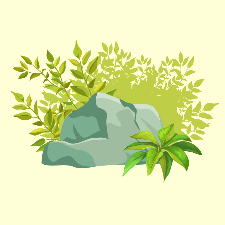 grass elements jungle computer game isolated illustration