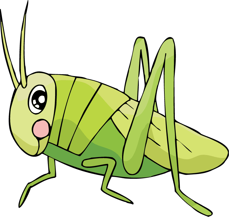 grasshopper a variety of super cute animals vector