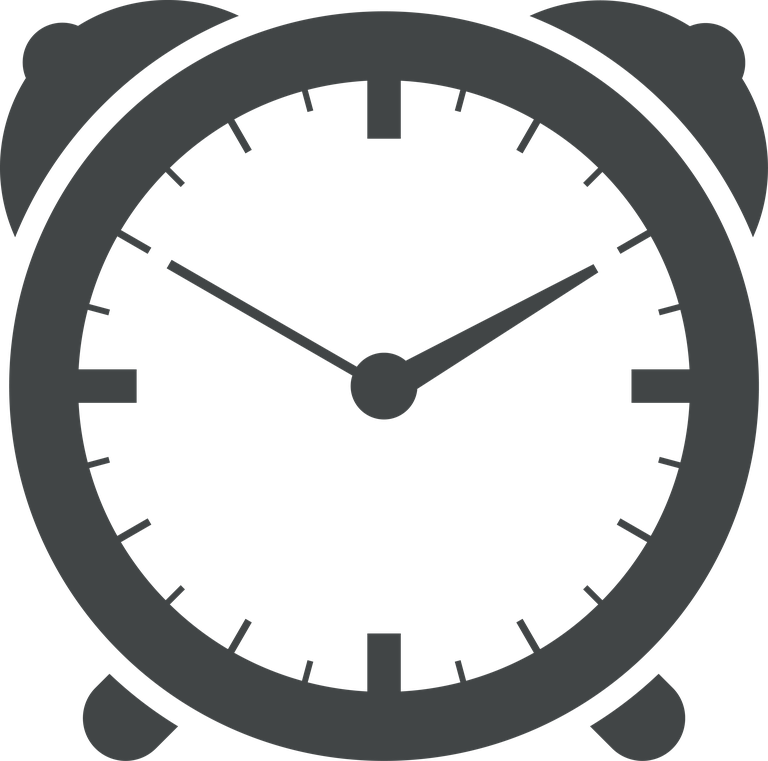 gray rounded clock time icon for task management and time tracking applications