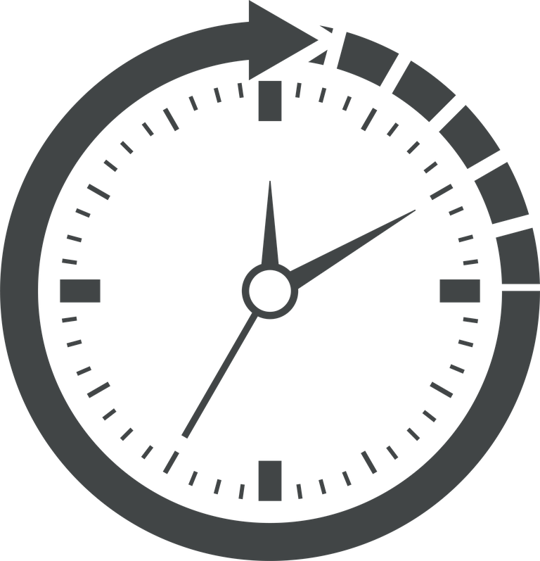 gray rounded clock time icon symbolizing punctuality and efficiency for modern applications