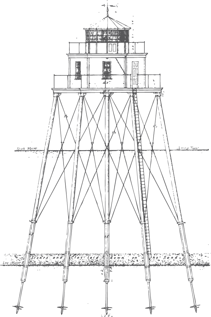 Gray Vintage Lighthouse Illustrations