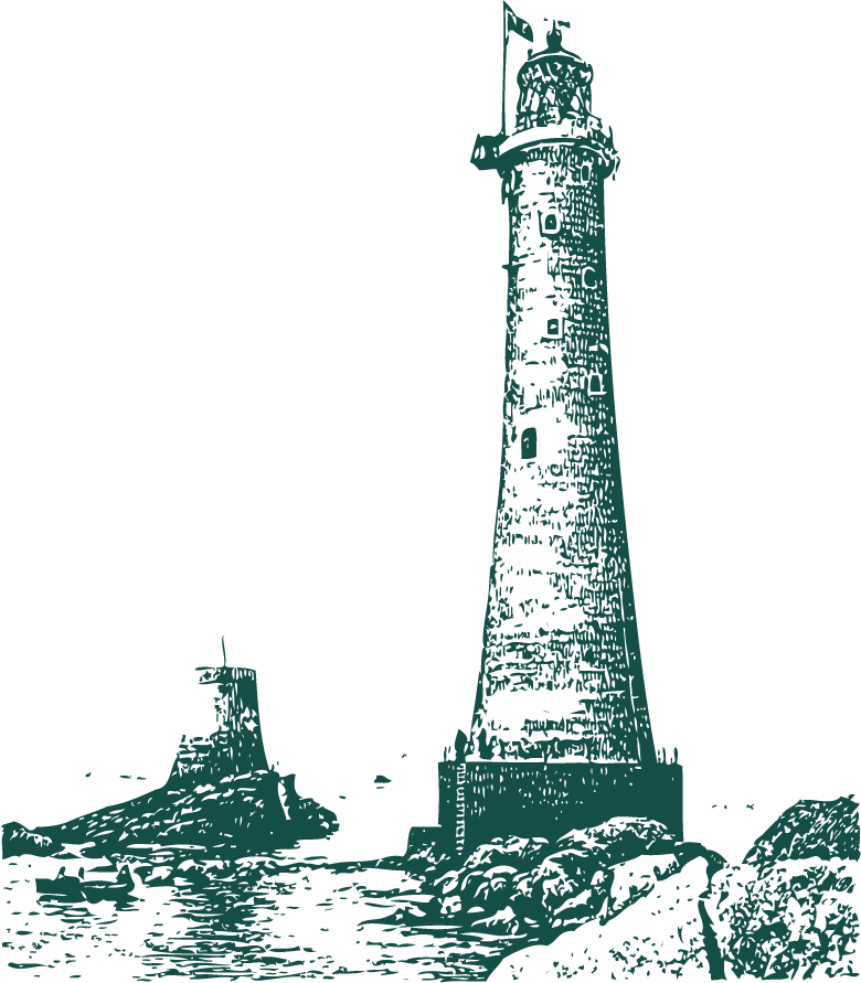 Gray Vintage Lighthouse Illustrations