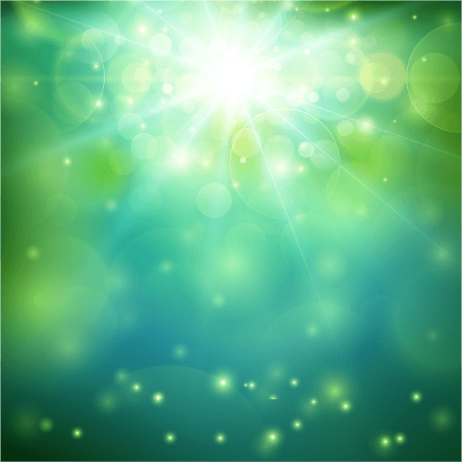 green blurred background and sunlight illustration