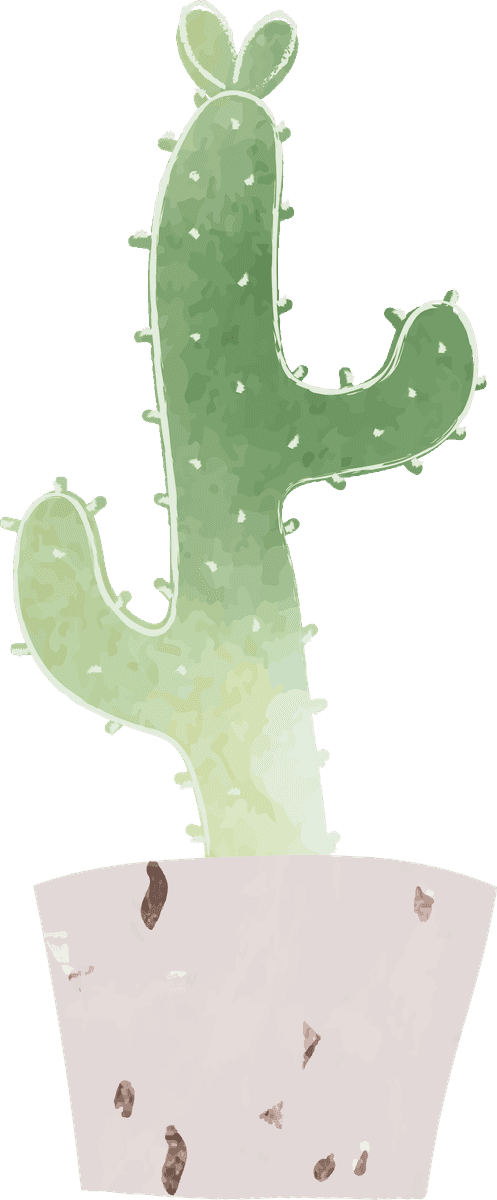 green botany cactus collection vector