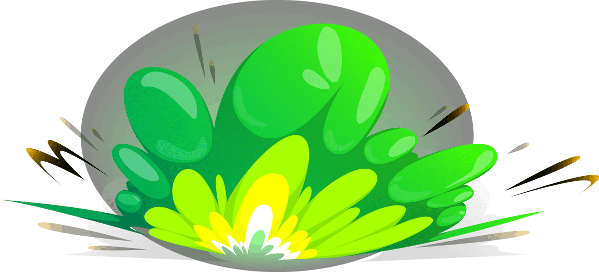 green burst sprites game animation