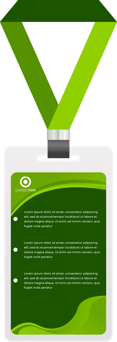 green corporate identity design template with eco-friendly elements for events and branding