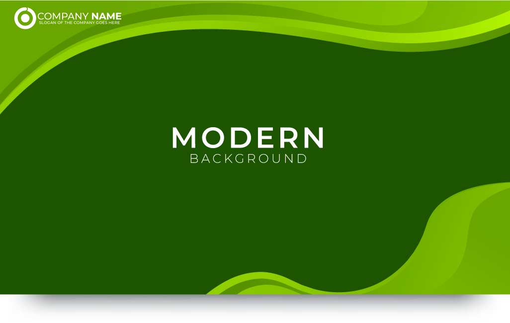 green corporate identity design template with modern waves and dynamic branding elements
