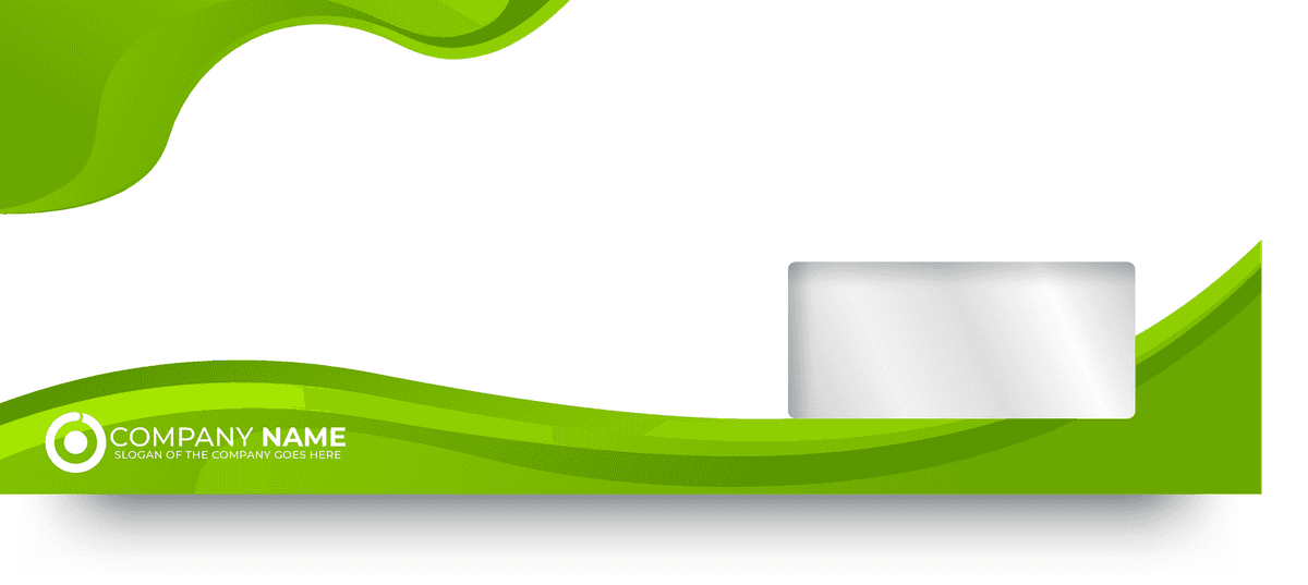 green corporate identity design template with fluid shapes and a modern aesthetic for branding