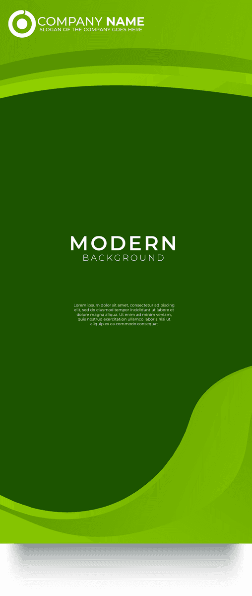 green corporate identity design template for modern businesses with stylish, minimalistic appeal