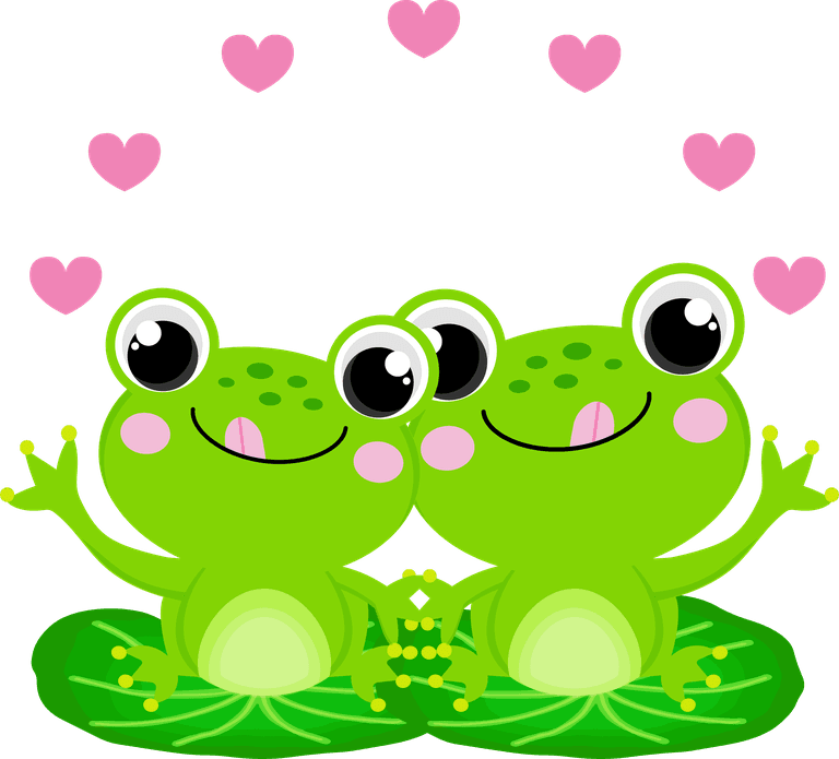 green frog couple cute couple frogs in love