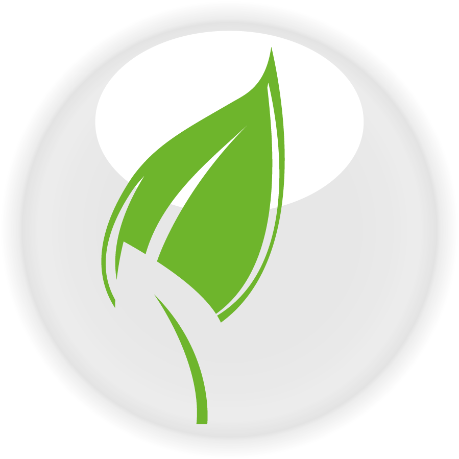 green nature on white icons representing eco-friendly concepts for sustainability and wellness