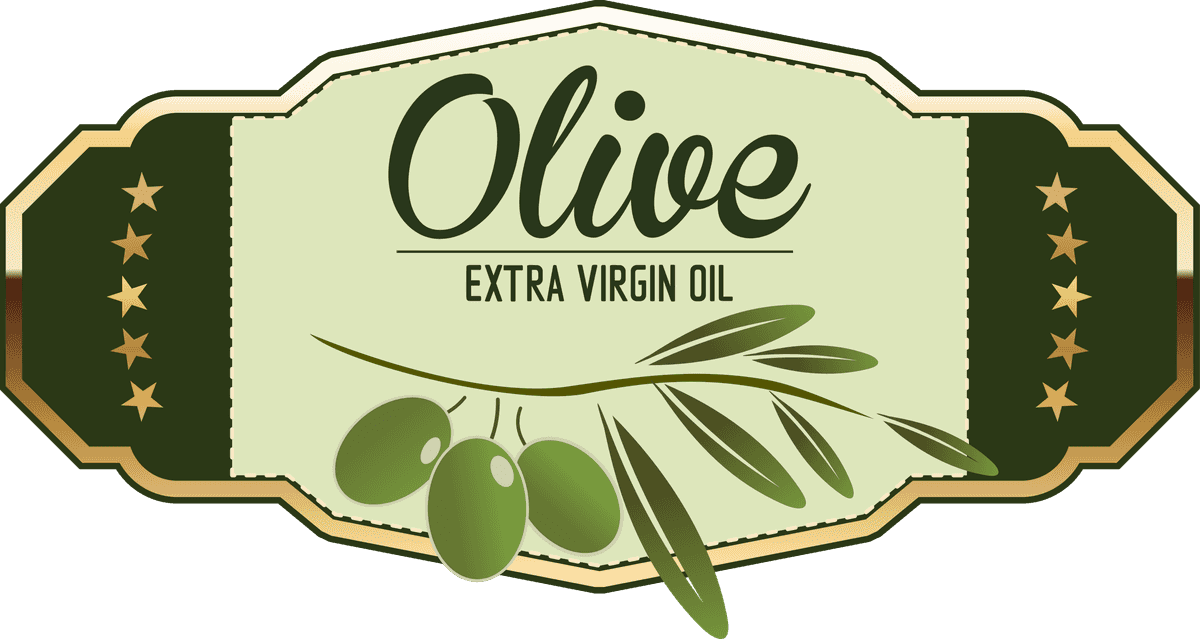 green olive oil labels set vector