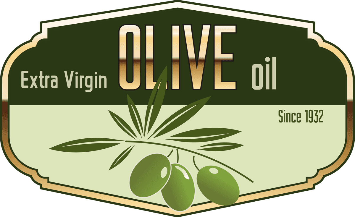green olive oil labels set vector