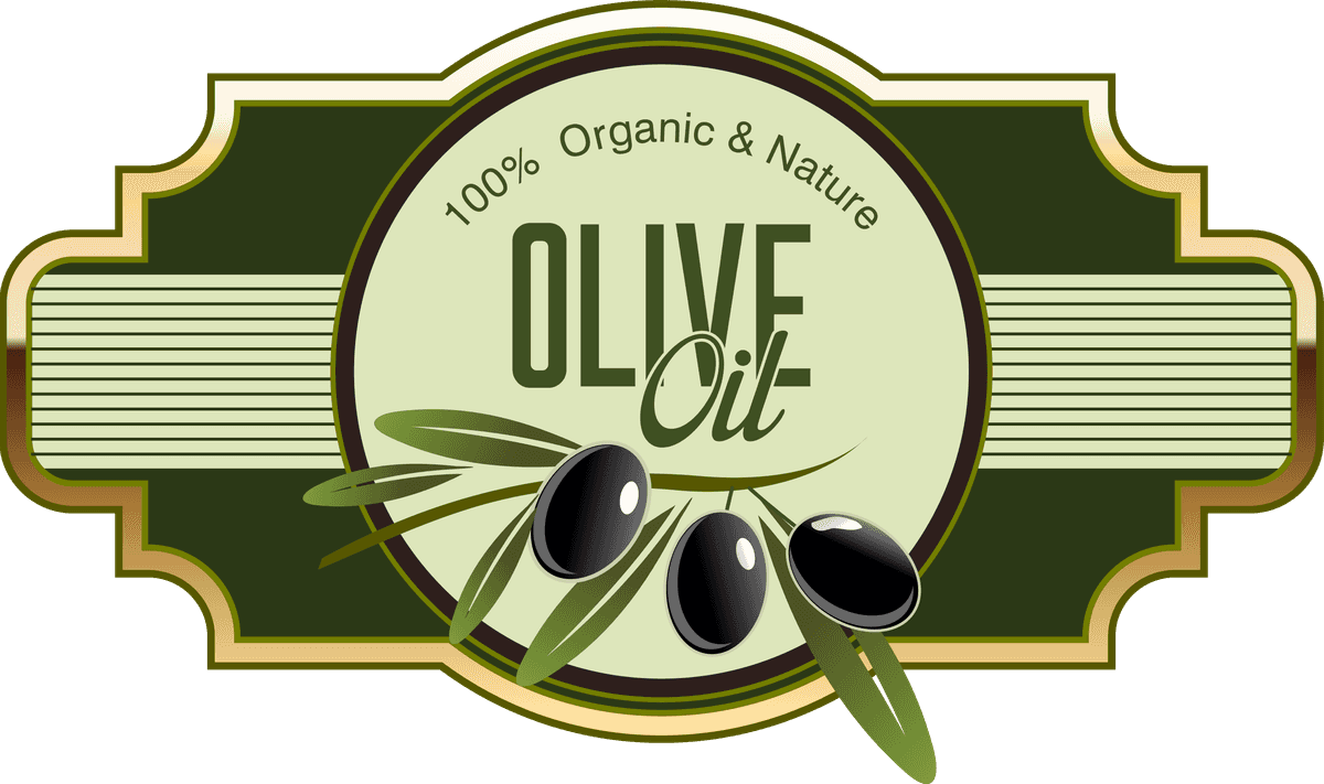 green olive oil labels set vector