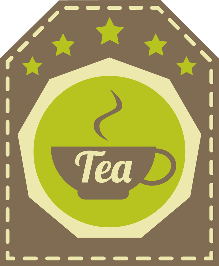 green tea labels icons for packaging, branding, and organic products
