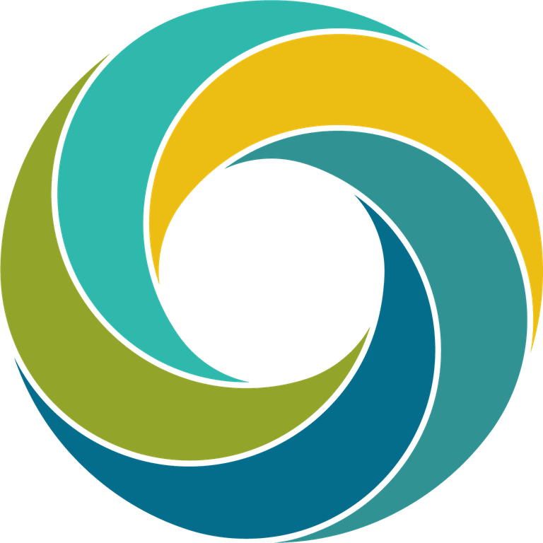 green yellow abstract logo with swirling shapes for modern branding and fresh identity