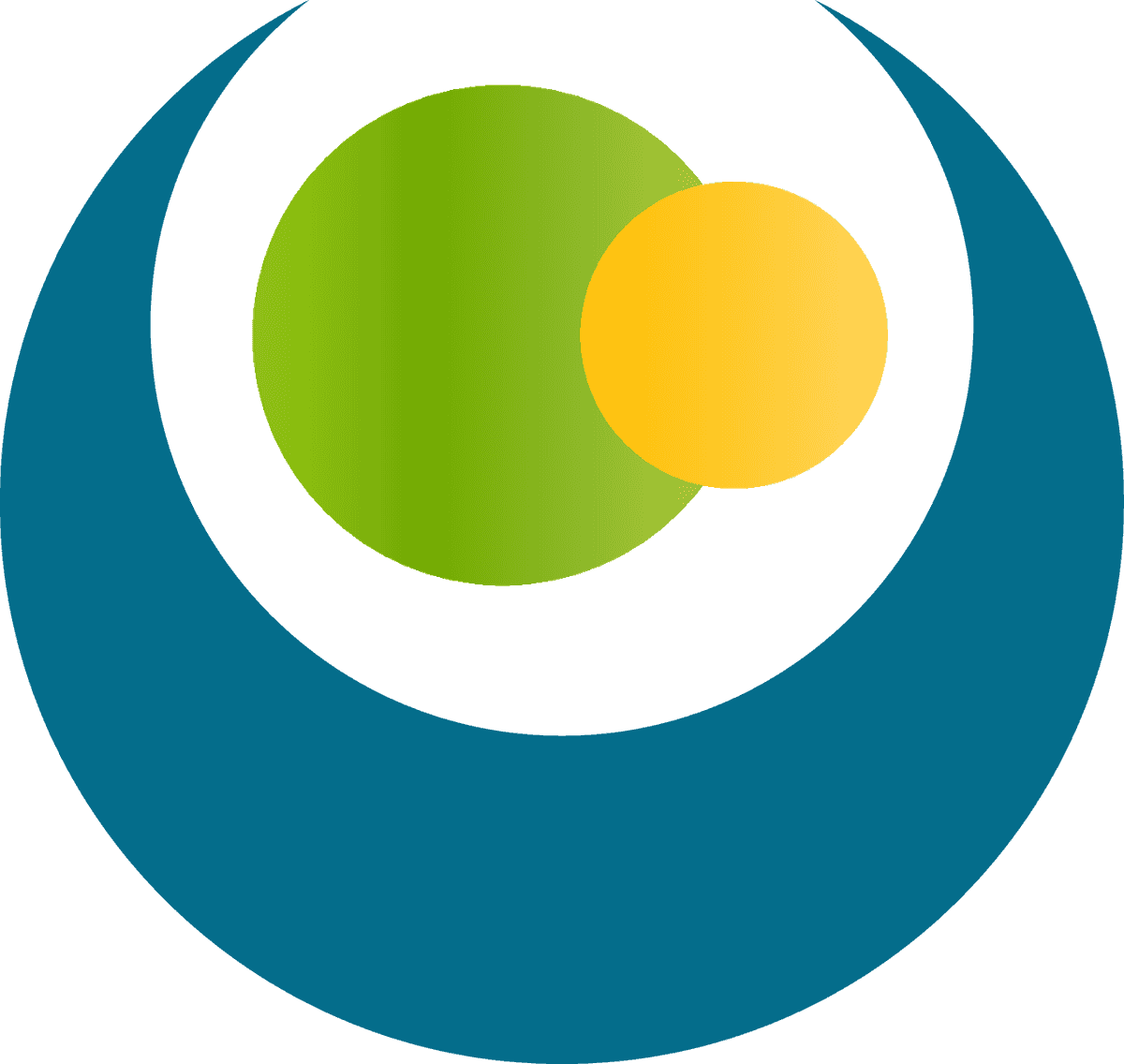 green yellow abstract logo with playful shapes for eco-friendly brands and businesses