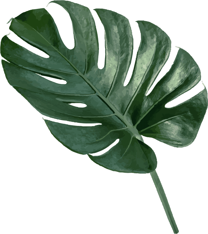 gren tropical leaf element set
