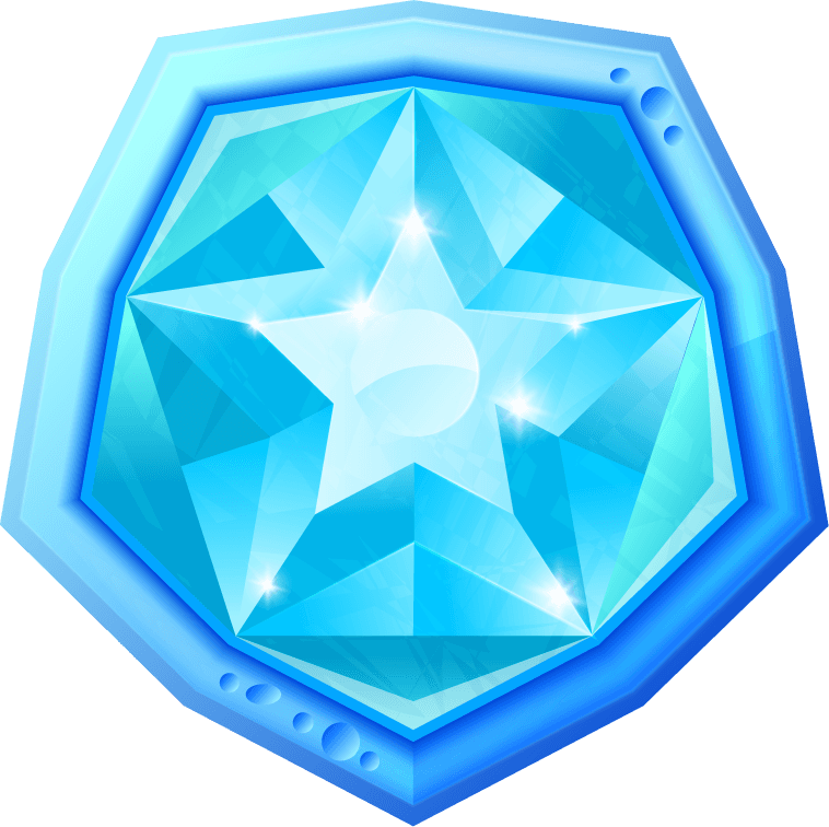 gui cartoon buttons set featuring vibrant blue star gems for engaging user interactions