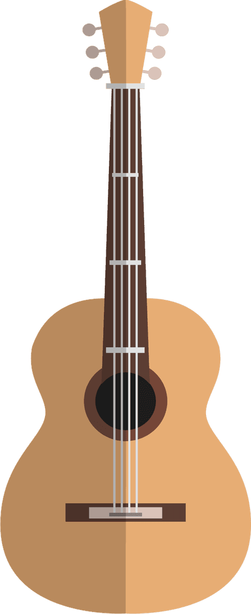 guitar hiking concept flat design with outdoors vibe and creative aesthetics