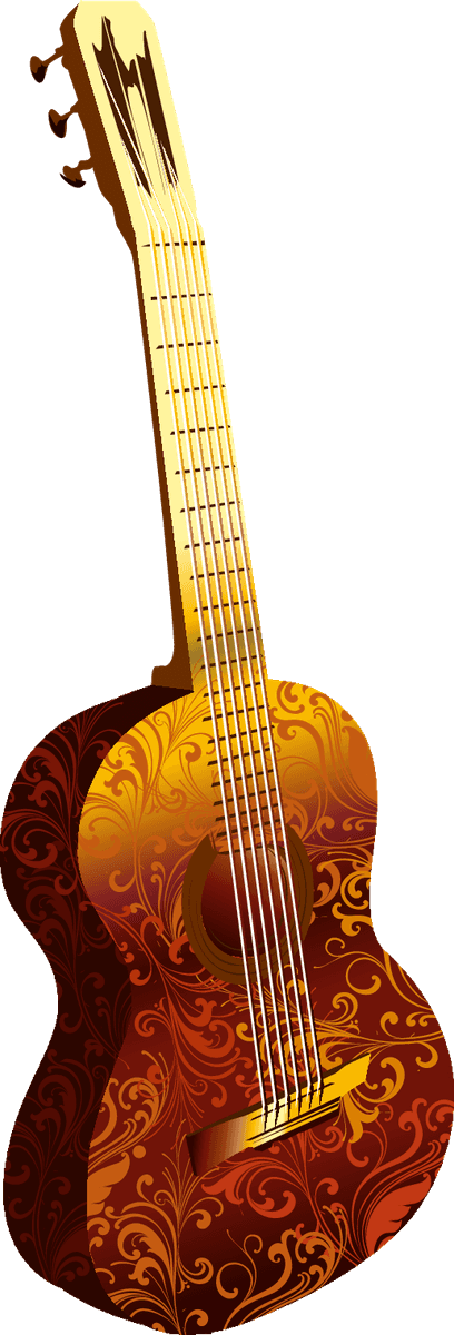 guitar various womens haircut vector featuring colorful patterns and artistic flair for creative projects