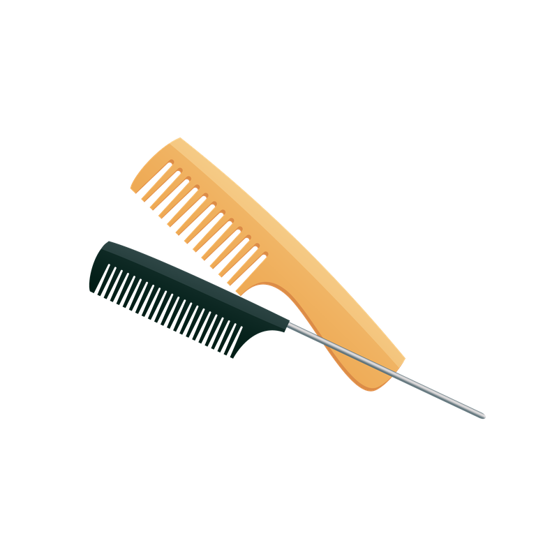 hairdressing tools hair theme vector