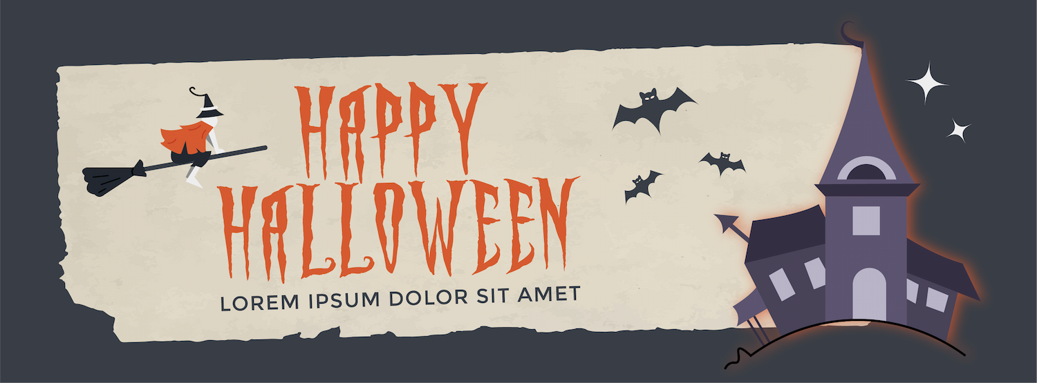 halloween event facebook cover template with spooky elements and festive design for celebrations