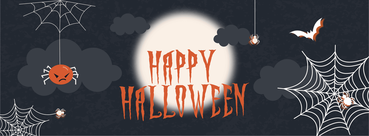 halloween event facebook cover template with spooky elements and festive style