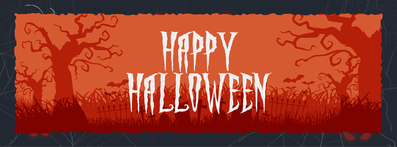 halloween event facebook cover template for spooky celebrations with eerie trees and haunting colors