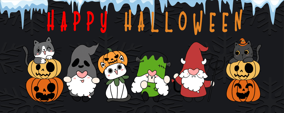 halloween pumpkin oh h with cute characters for festive celebration or decor
