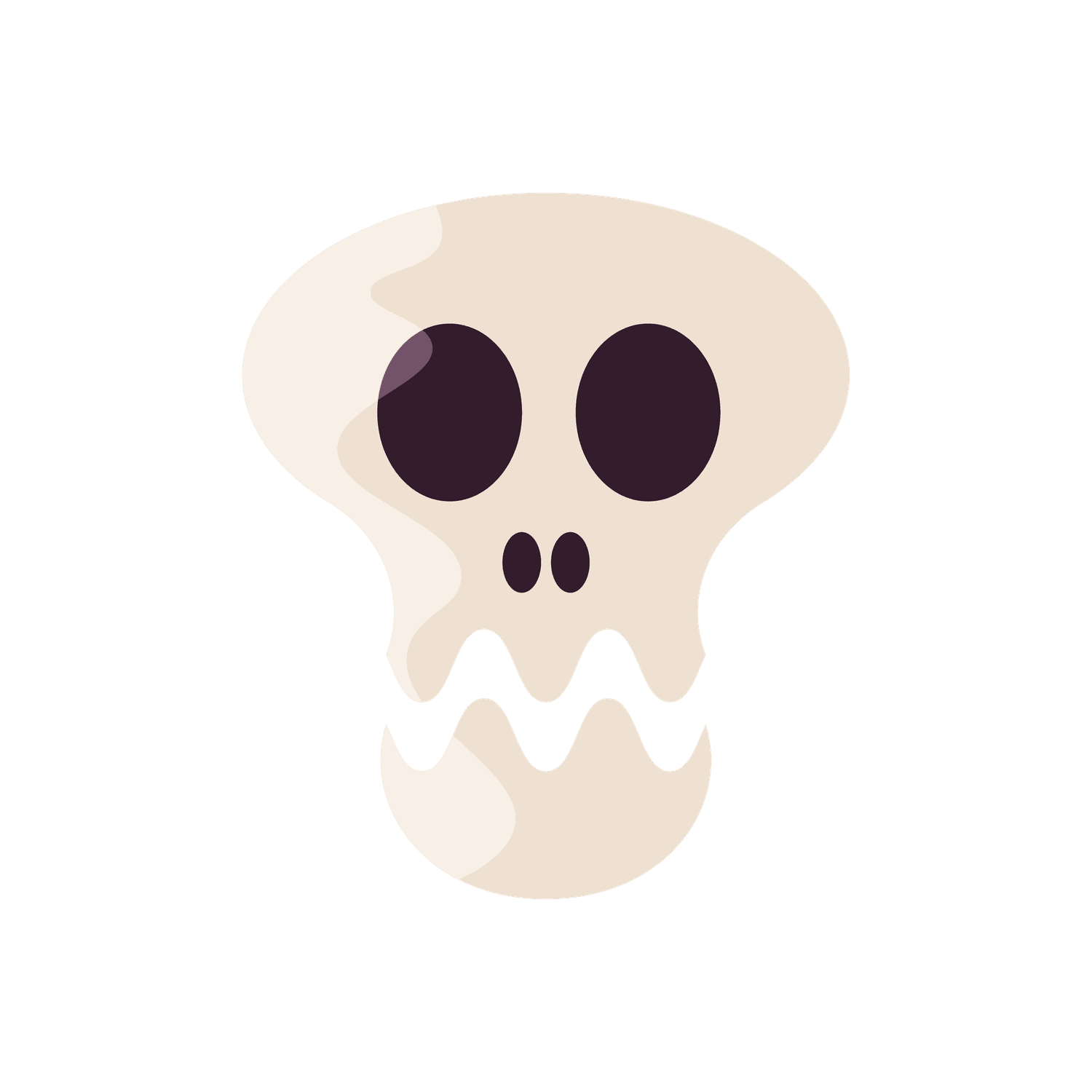 halloween skull and ghost element illustration