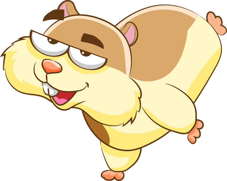 hamster mouse gerbil mouse pose hand drawn doodle illustration