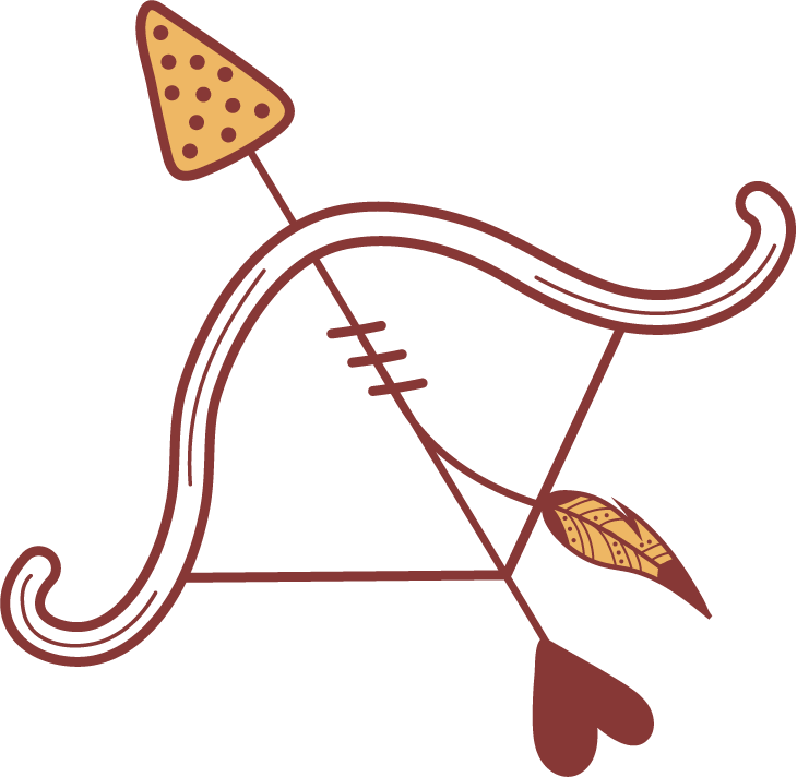hand drawn boho element collection featuring whimsical arrows and organic shapes for creative projects