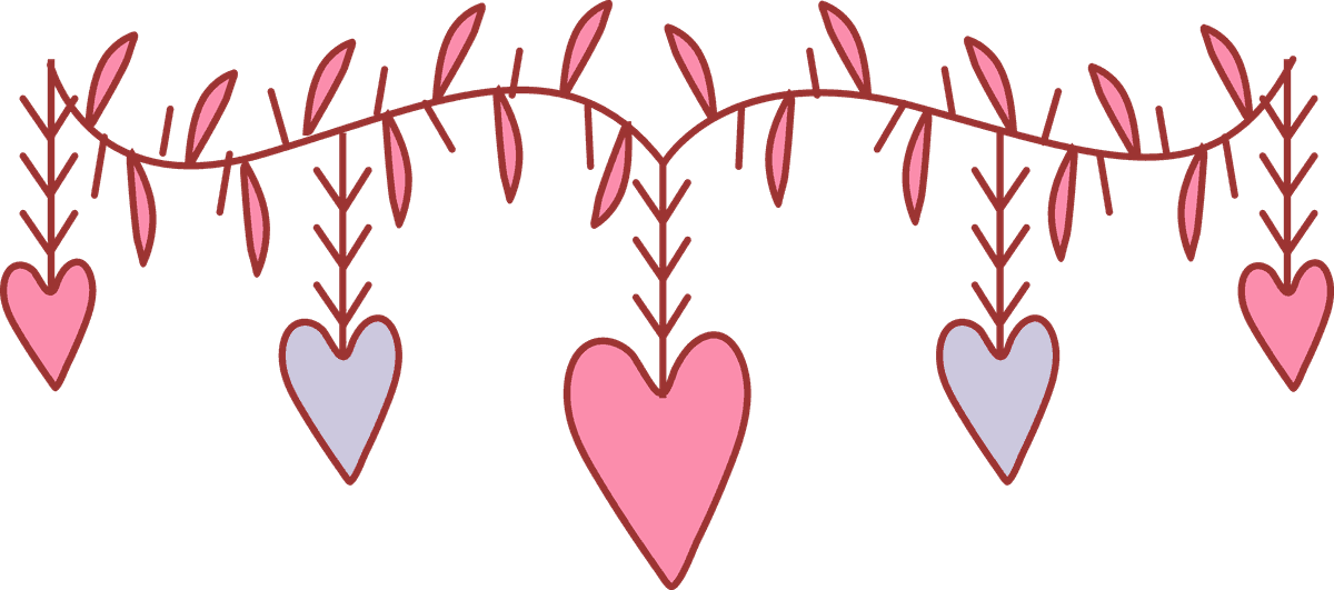 hand drawn boho element collection featuring charming hearts and floral accents for creative projects