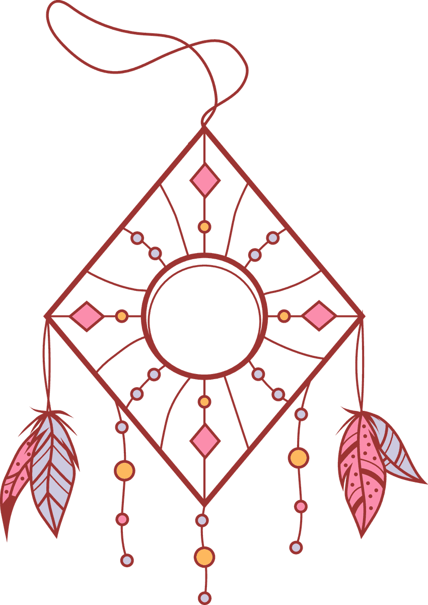 hand drawn boho element collection featuring intricate dreamcatchers and feathers
