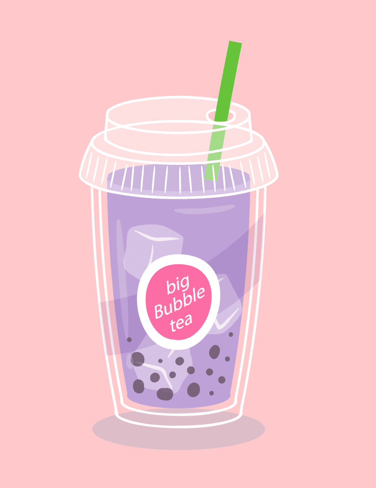 hand drawn bubble tea collection featuring vibrant flavors and playful designs for beverage lovers