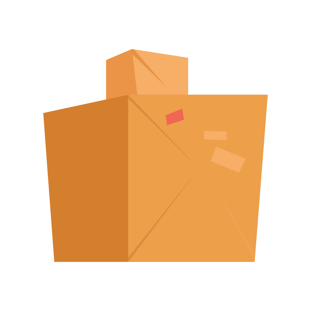 simple cardboard box shipping box illustration