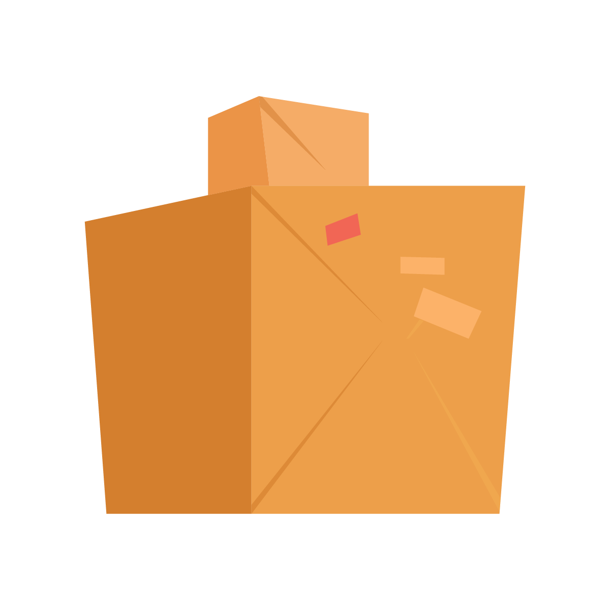 simple cardboard box shipping box illustration