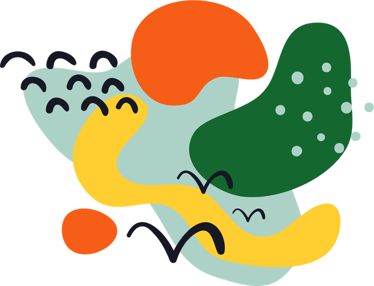 hand drawn flat abstract shapes collection