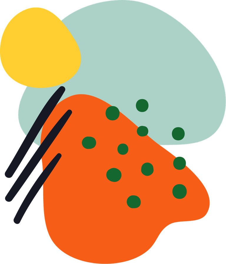 hand drawn flat abstract shapes collection
