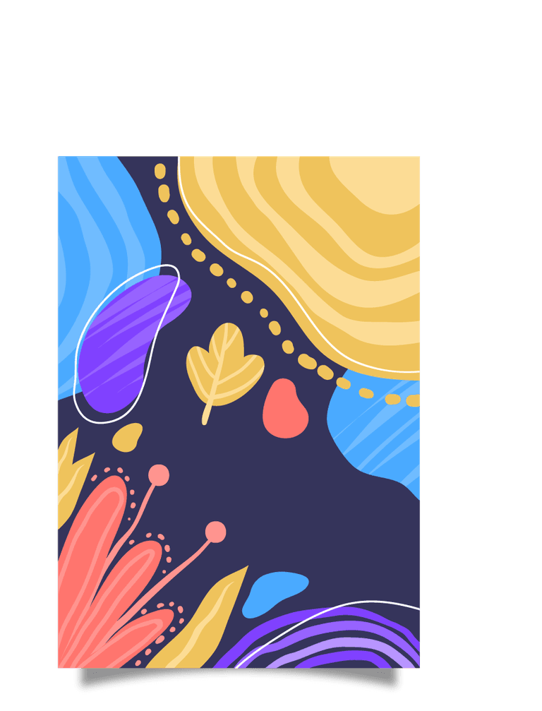 hand drawn flat abstract shapes covers collection