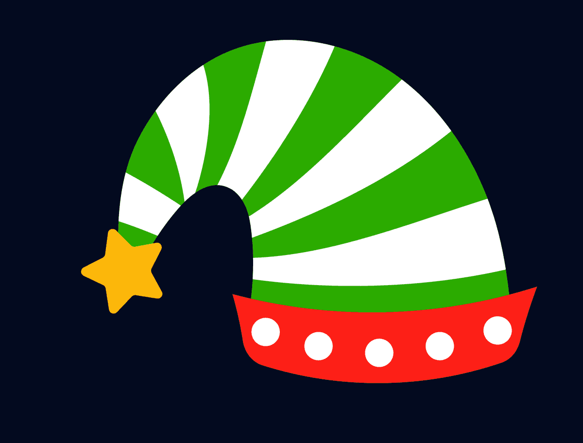 hand drawn flat santa s hat collection