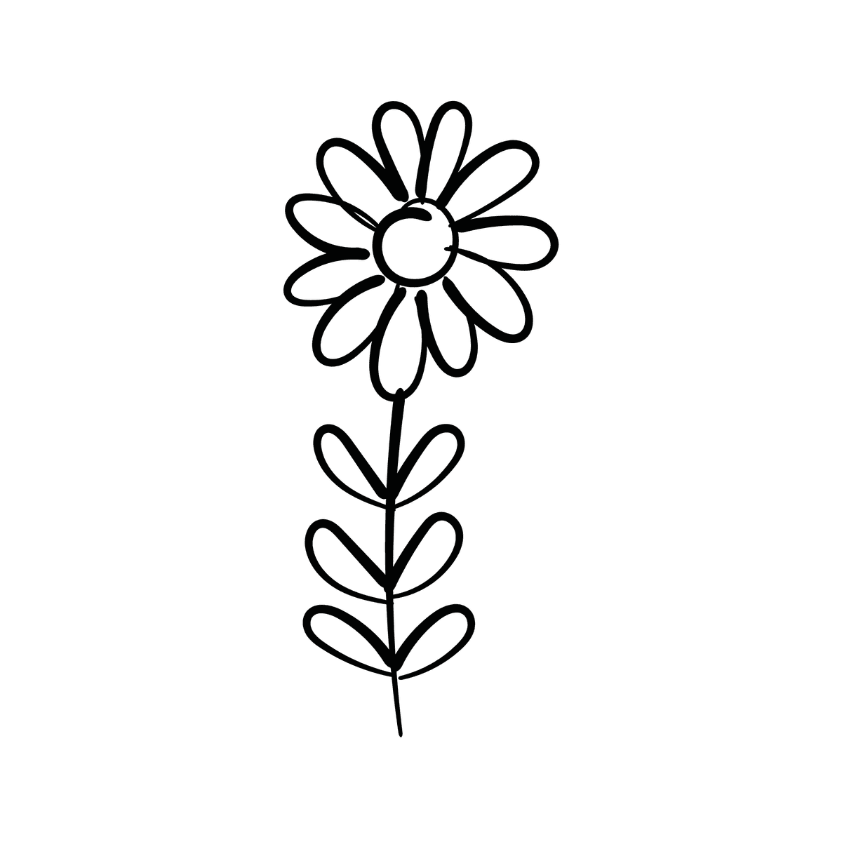 minimal botanical line art illustration featuring delicate floral silhouettes in a modern aesthetic