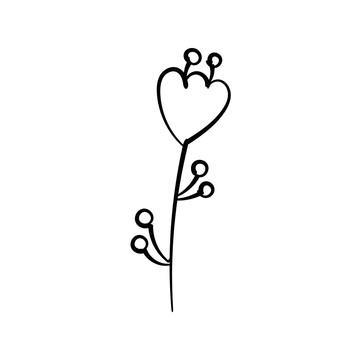 minimal botanical line art illustration featuring delicate floral silhouettes in a modern aesthetic