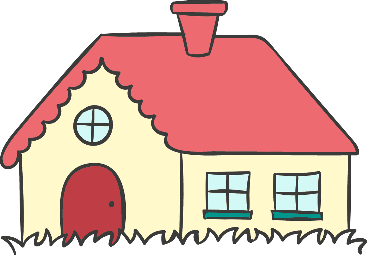 hand drawn houses collection for children's illustrations and cozy home décor projects