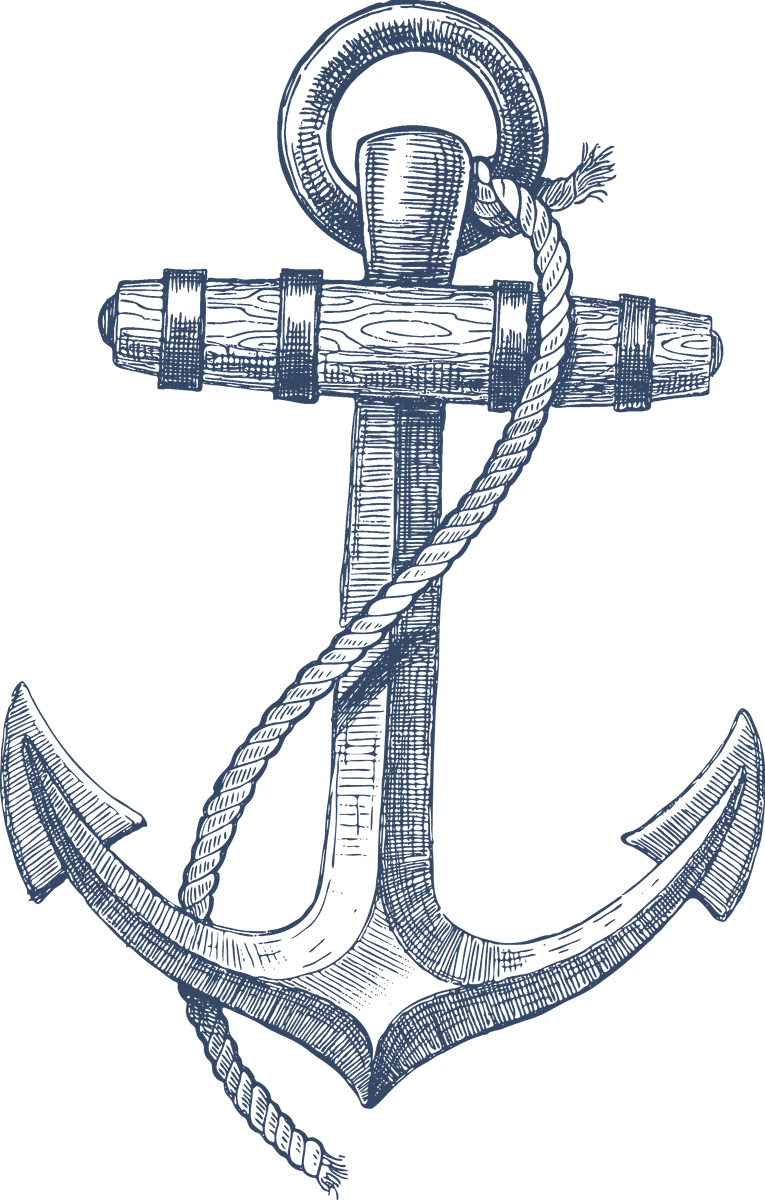 Hand drawn nautical objects vector