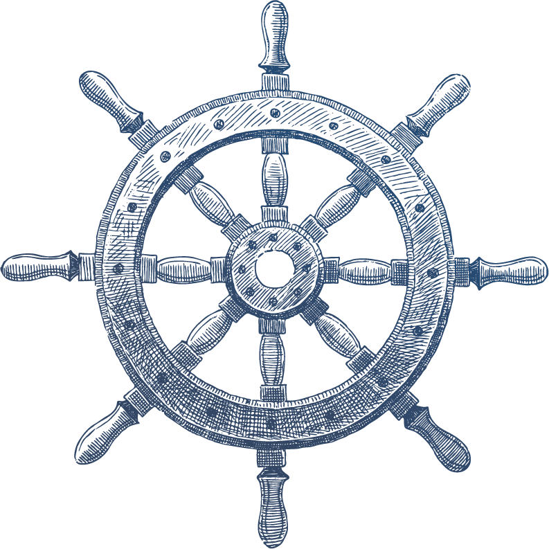 Hand drawn nautical objects vector