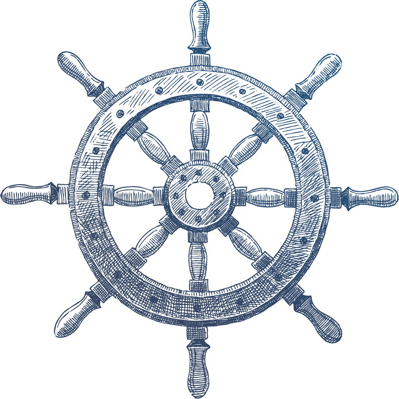 Hand drawn nautical objects vector