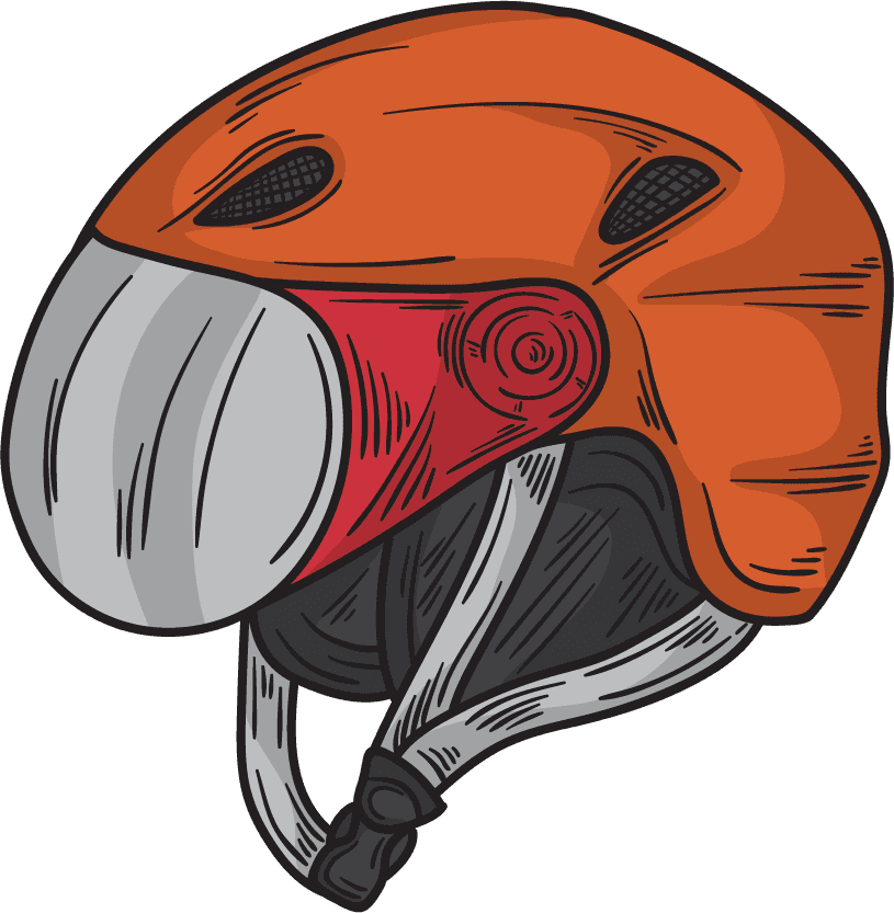 hand drawn outdoor winter sport equipment