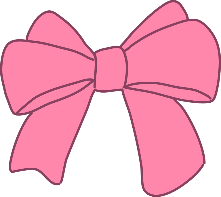 hand drawn pink ribbons for crafting, events, and personal projects